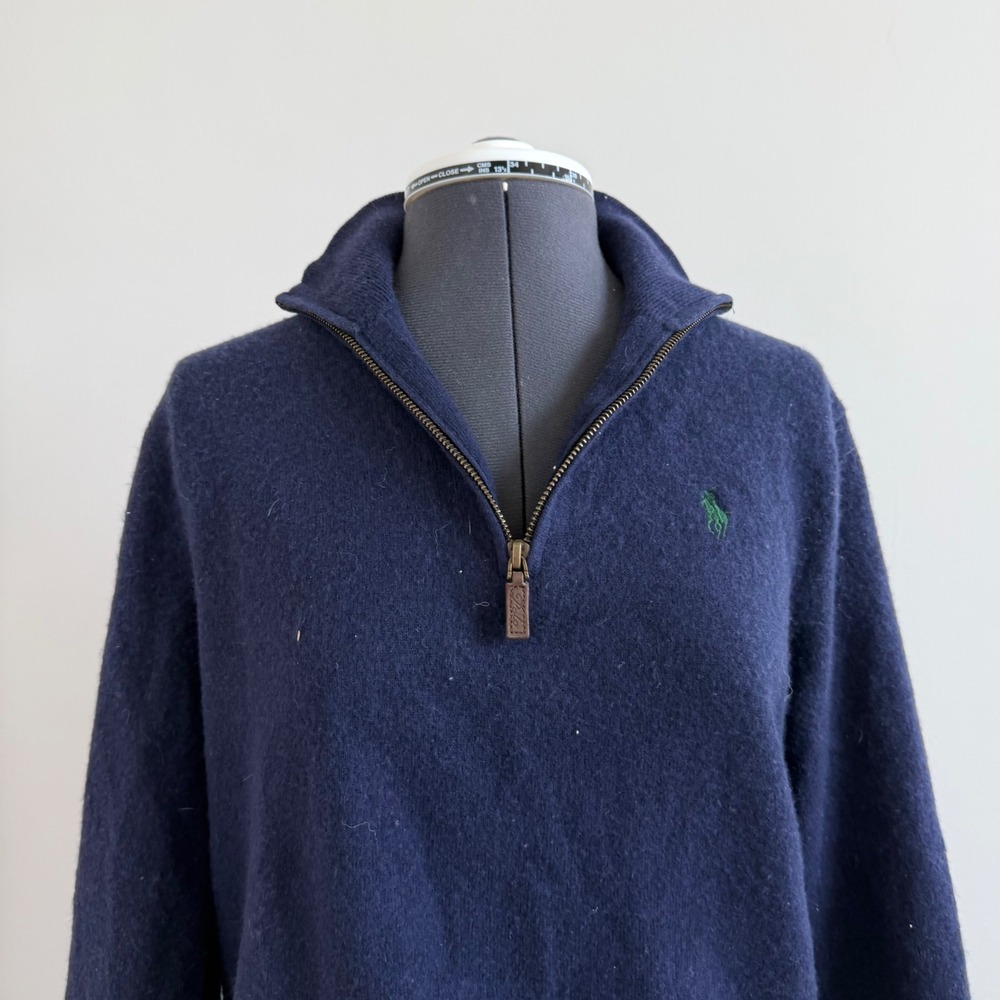 Polo Ralph Lauren Merino Wool Quarter Zip Size Medium